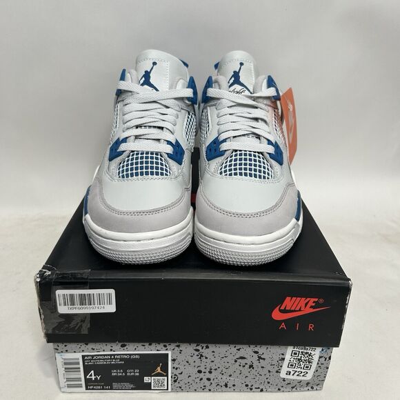 Nike Shoes Air Jordan 4 Retro GS “Military/Industrial Blue” 2024 - Picture 2 of 6